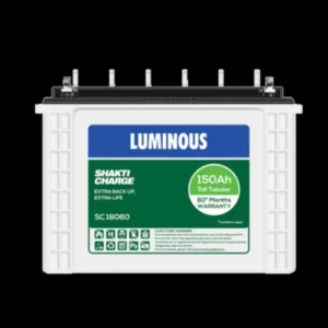 Luminous Shakti Charge SC18060 150AH Tall Tubular Battery for Inverter
