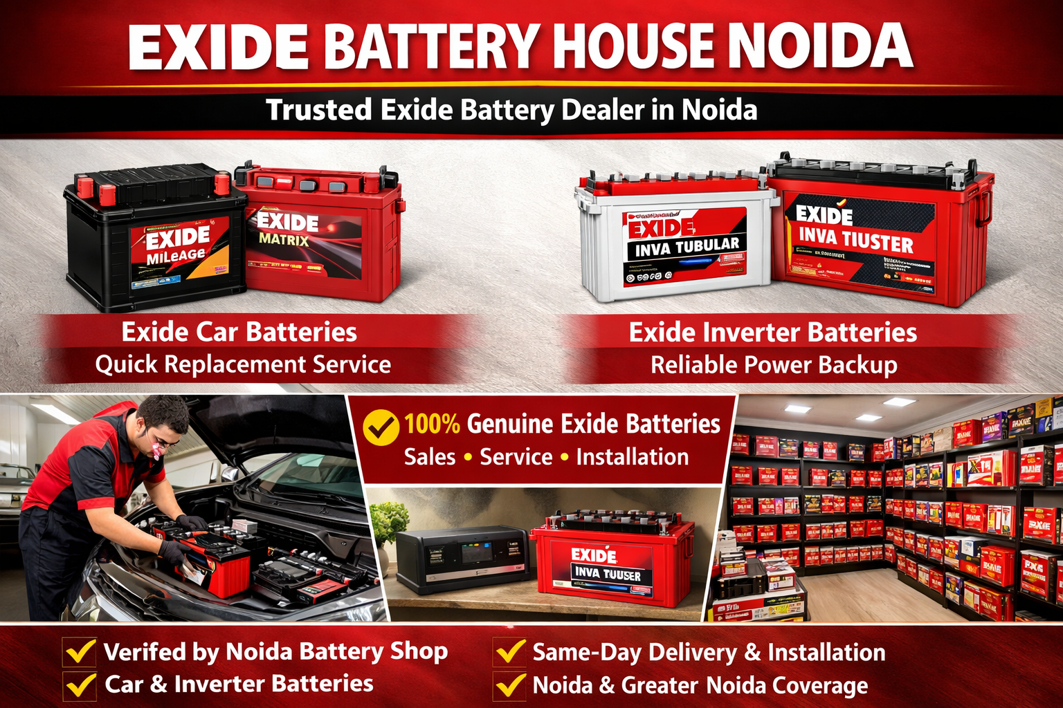 Best Exide Battery Dealer in Noida